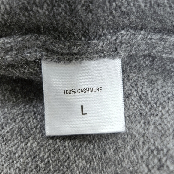 Towne By Elyse Walker Cashmere Sweater Gray Mens Large Crewneck Lux Classic - Picture 6 of 7